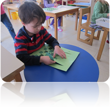 Montessori Kindergarten Preschool in Crystal Lake - Weaving